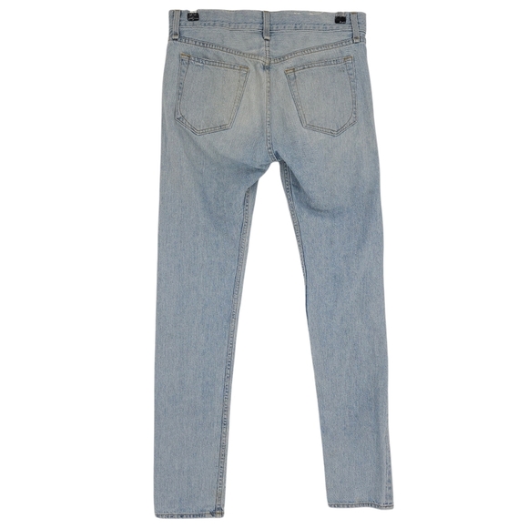 Rag & Bone Fit 2 Slim Straight Jeans Button Fly Light Wash Distressed Denim 31 - Picture 6 of 12